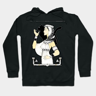 Cleopatra w black cat Hoodie